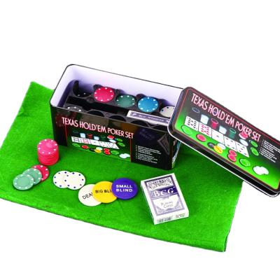 China LANDER-MAN ABS 200pcs Poker Casino with Tin Box Casino Chip Poker Chips Set for sale