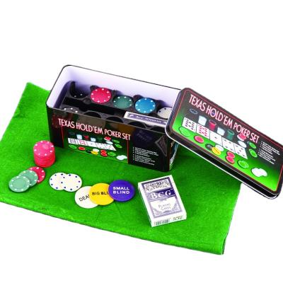 China LANDER-MAN ABS 200pcs Casino Poker Chips Set With Tin Box for sale