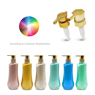 China Custom Fancy Shampoo Eco-Friendly 300ml 500ml 750ml Condition Rose Gold PET Luxury Lotion Shampoo Plastic Empty Bottles for sale