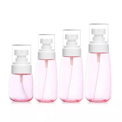 China 30ml 60ml 80ml 100ml Fine Mist Pump Spray Bottle Refill Mini Pocket Facial Care Pink Blue Clear Plastic Cosmetic Perfume Empty for sale