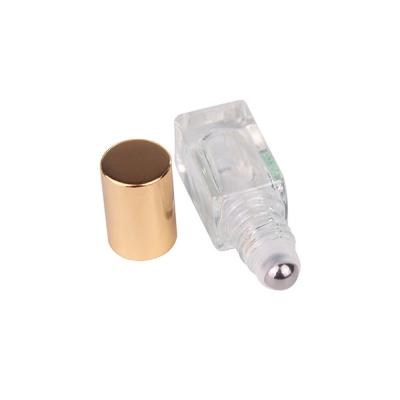 China 3ml 6ml 9ml Recyclable French Clear Square Small Roller Glass Bottle for sale