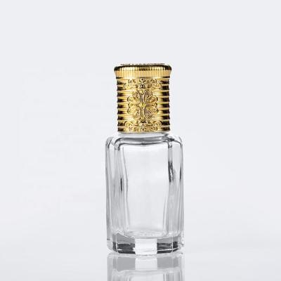 China Recyclable High Grade Crystal Octagon Roll On Perfume Bottle Glass 3ml for sale