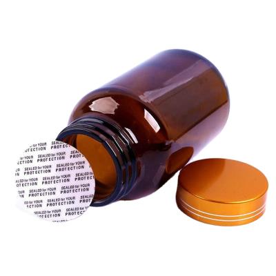 China Winnerkey 100ml 120ml 150ml Eco-friendly Cylinder Medicine Glass Amber Capsule Syrup Bottle With Metal Cap for sale