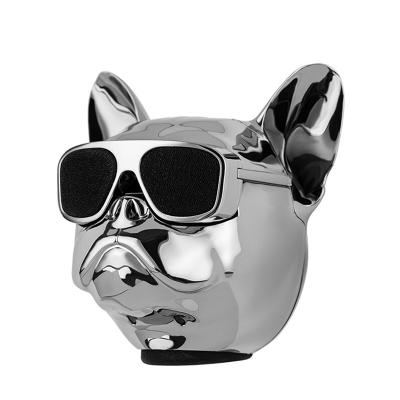 China Portable Mini Cool Dog Head Bulldog Speaker BT Speakers Stereo Customized Cool Artistic Wireless Speaker Drop Shipping for sale