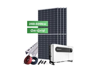 China Smart Wifi On-Grid Zonne-energiesysteem Volledige Kit Industrieel 250kw 500kw Generator 60Hz Te koop