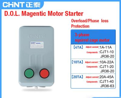 Chine Démarreur magnétique de contacteur de moteur à courant alternatif de DOL 4-63kW AC-3380V pour le moteur de cage d'écureuil à vendre