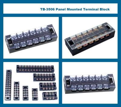 China 25A 12 Pole Terminal Block 230V 400V 660V Fixed Barrier Screw Plate Mount for sale