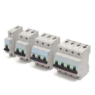 China 63A 1P 2P 3P 4P MCB Miniature Circuit Breaker Curve C 230V/400V IEC60898 for sale