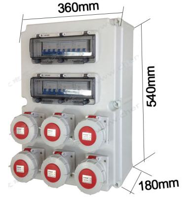 China Combined Industrial Socket IP66 32A Weatherproof Distribution Box for sale