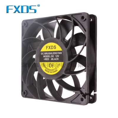 China UPS Power Booeter Brushless DC Fan 12cm 12025 12V 24V Axial Fan For Water Cooled Fan for sale