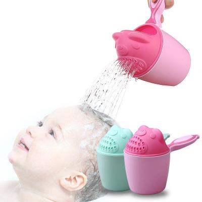 China Fashion.eco-friendly cute cartoon shampoo cup kids wash hair baby shower bath water swimming head spray bottle for sale