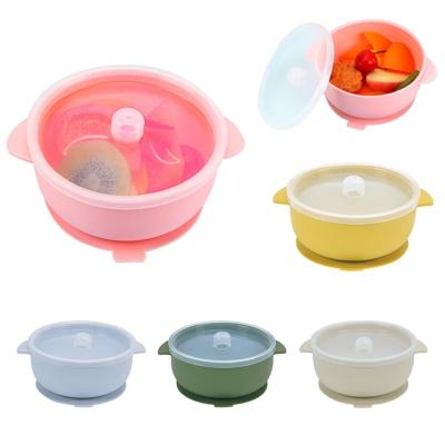 China BPA Free Silicone Baby Feeding Tableware Newborn Bowl Dish Utensil Food Container for sale