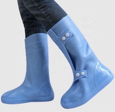 China Recyclable High Quality Colorful Fashion Calf High Rain Shoe Covers PVC Shoe Cover for sale