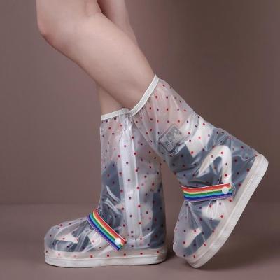 China Recyclable High Quality Fashion Transparent Shoe Covers For Men And Women Non-slip Rain Boots Shoe Cover for sale