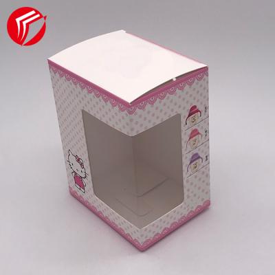 China Small Recyclable Custom Logo Window Lightly Printed Folding Corrugated Cardboard Boxes for sale