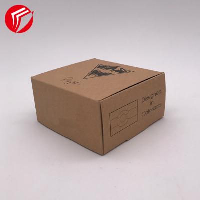 China Custom Fancy Small Brown Collapsible Cardboard Boxes Gift Kraft Paper Packaging Brown Box Recyclable for sale