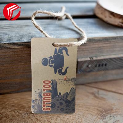 China Viable Custom Printed Recycled Paper Brand Retail Price Hang Tag For Clothing for sale