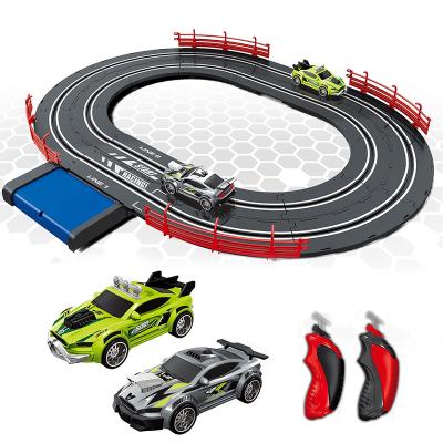 China Slot Car Rail Racing Toy Slot Toys Wholesale 1:43 scale model is electric miniature hand rolling slot racing cars rail car for sale