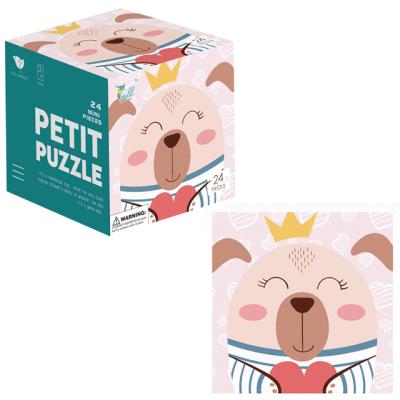 China Cartoon Toy Best Selling 8307 Pigs Paper Puzzle For Baby 24 Pieces Jigsaw Jigsaw Puzzles Custom Animal Children Game for sale