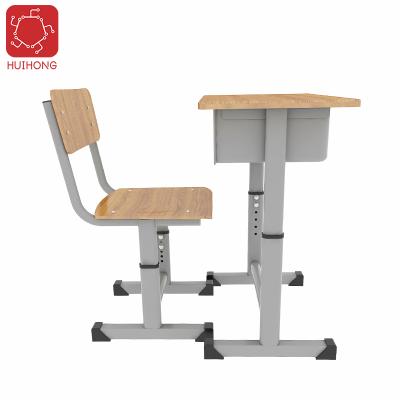 China Adjust Height Huihong School Furniture Supplier Desk Chairs Benchs Set OEM/ODM Student Desks for sale