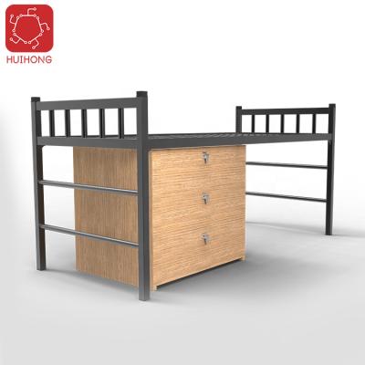 China Huihong OEM Contemporary Single Bed For Kids W2100 D900 H1030 mm Steel Frame Iron Bed Dormitory Furniture for sale