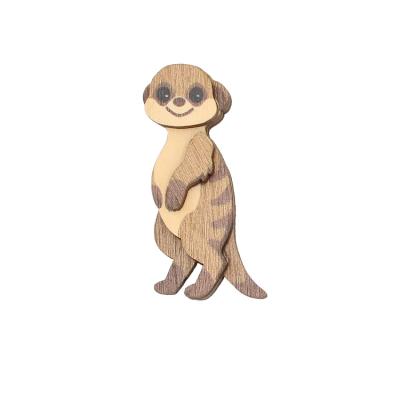 China Shape Meerkat Zoo Souvenirs Wooden Fridge Magnets For Christmas Gift for sale