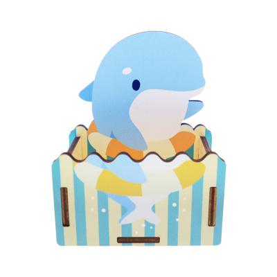 China - High quality ocean dolphin wooden storage box for keepsake for sale