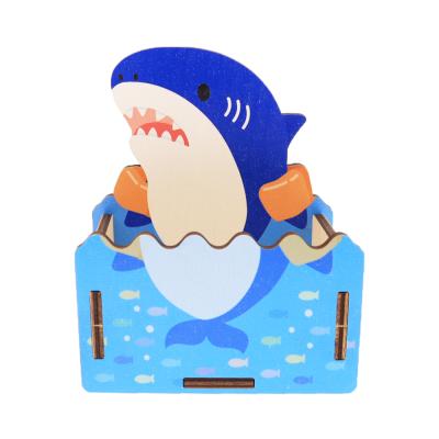 China - Best Selling Wooden Storage Box Ocean Shark Storage Box For Keepsake for sale