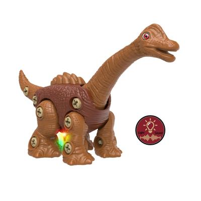 China Hands On DIY Take Apart Dinosaur Toy For Kids Manufacturer Cute Dinosaur Toys Model Girl DIY Led Toy With EN71 for sale