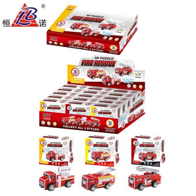 China Toy Best Selling Red Fire Truck Cartoon ENV 3d Jigsaw Puzzle Printable Paper for sale