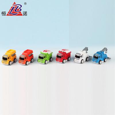 China 6 Colors Friction Function Truck Model Toy Diecast Truck For Kids Alloy Metal Toys For Sale Dump Truck Toys Truck Metal With 7P for sale