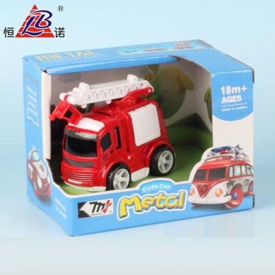 China 2 Style Friction Fire Truck Model Toy Diecast Fire Truck For Kids Metal Fire Truck Accessories For Kids Diecast Metal Fire Truck With 7P for sale