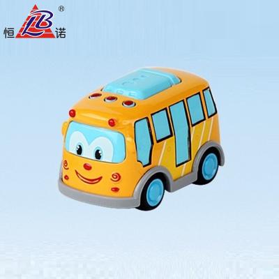 China Pull Back Cartoon Car/Taxi/Bus Diecast Model Toy Vehicle For Kids Diecast Toys Bus For Child 1/24 Scale Diecast Bus Model With Pull Back for sale