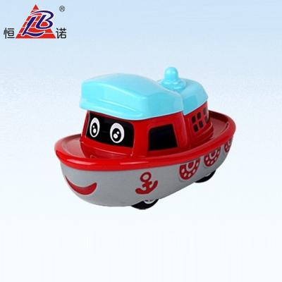 China 12 PCS/BOX Pull Back Diecast Model Toy Vehicle For Kids 2022 Car/Taxi/Bus New Toy 1/18 Scale Model Cartoon Ship Toys Diecast With Pull Back for sale