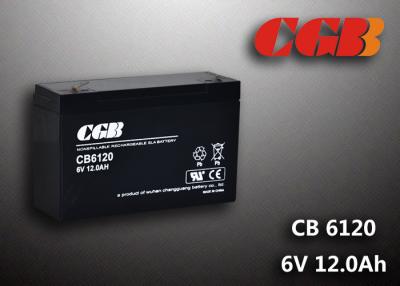 China CB6120 ladend het Lood van hoge capaciteitsagm Zure Batterij 6V 12AH Antierosiealarmsysteem Te koop