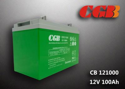 China CB121000 12v sla battery 100AH , Green slim deep cycle battery Plastic for sale