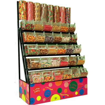 China Fashion Candy Furniture Whole Metal Candy Racks Candy Shelves For Candy Shop Interior Design for sale