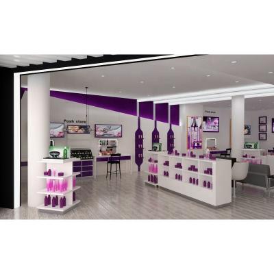 China Modern Attractive And Stylish Factory Customized Beauty Salon Shelves Furniture For Beauty Shop Interior Design for sale