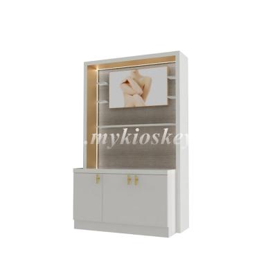 China Cosmetic Shop Stainless Steel Display Showcase Cosmetic Display Stand In Retail Store For Sale for sale