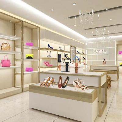 China Modern and fashion shoes and bags show to bury high heel shoes display store design beautiful bags shop furniture for sale