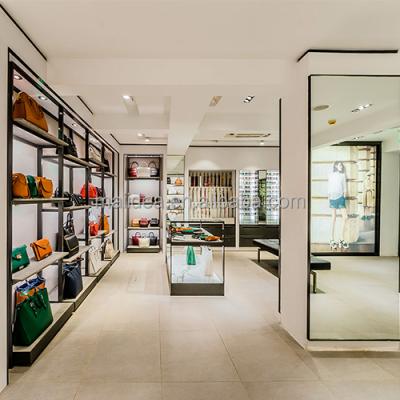 China Modern and fashion eye-catching bags shop interior design | simple modern handbag showroom inside design for sale