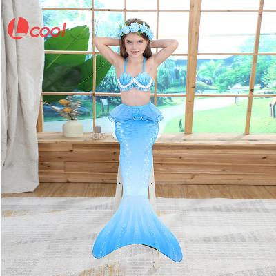 China Lcool Breathable Kids Fashion Mermaid Tail Swimsuit Bikini Girls Swimwear Kids Swimwear for sale