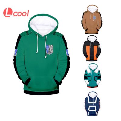 China Anti-wrinkle Lcool Japanese Anime pullover harajuku style hoodies anime graphic apparel cosplay for sale