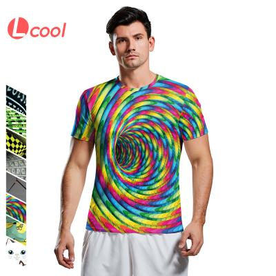 China Anti-wrinkle Lcool Design Sublimation Printed Print Funny 3d T-shirt Design Mens T-shirt for sale