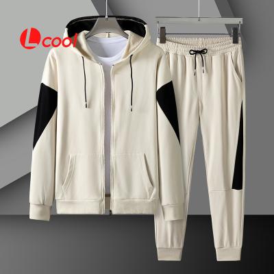 China Lcool Customs Officers Training Wear Jogging Men's Breathable Sports Sweat Sweatpants Two Piece Set Polyester Sweatsuit Sweatpants for sale