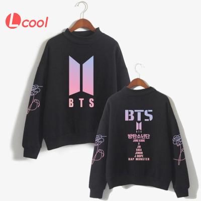 China Anti-wrinkle Best Autumn Love Yourself Pullover Reflective BTS Oversized Lcool Sweatshirt Selling Hoodie for sale