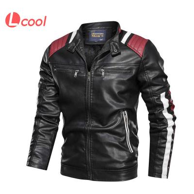 China Lcool Casual Anti-UV Plus Size Outdoor Motorcycle Coat Warm Men's Jacket Winter Wear Men Leather Trim Jackets for sale