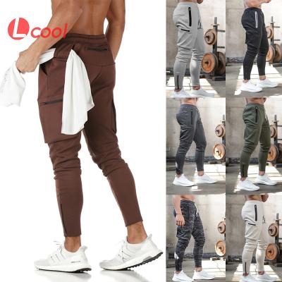 China 2021 new arrival Lcool Anti-wrinkle men running casual pants plus size mens pants and trousers camouflage color for sale