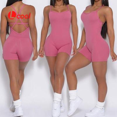 China Latest Beauty Breathable Stylish Fitness Back Lcool Activewear Manufacturer Activewear Manufacturer ODM Gym Women Yoga One Piece Jumpsuit for sale