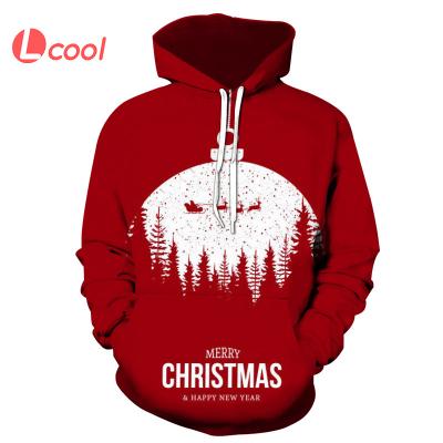 China High Quality Anti-wrinkle Lcool Pullover Men's Sweatshirt 3d Printing Casual Christmas Digital Hoodies for sale